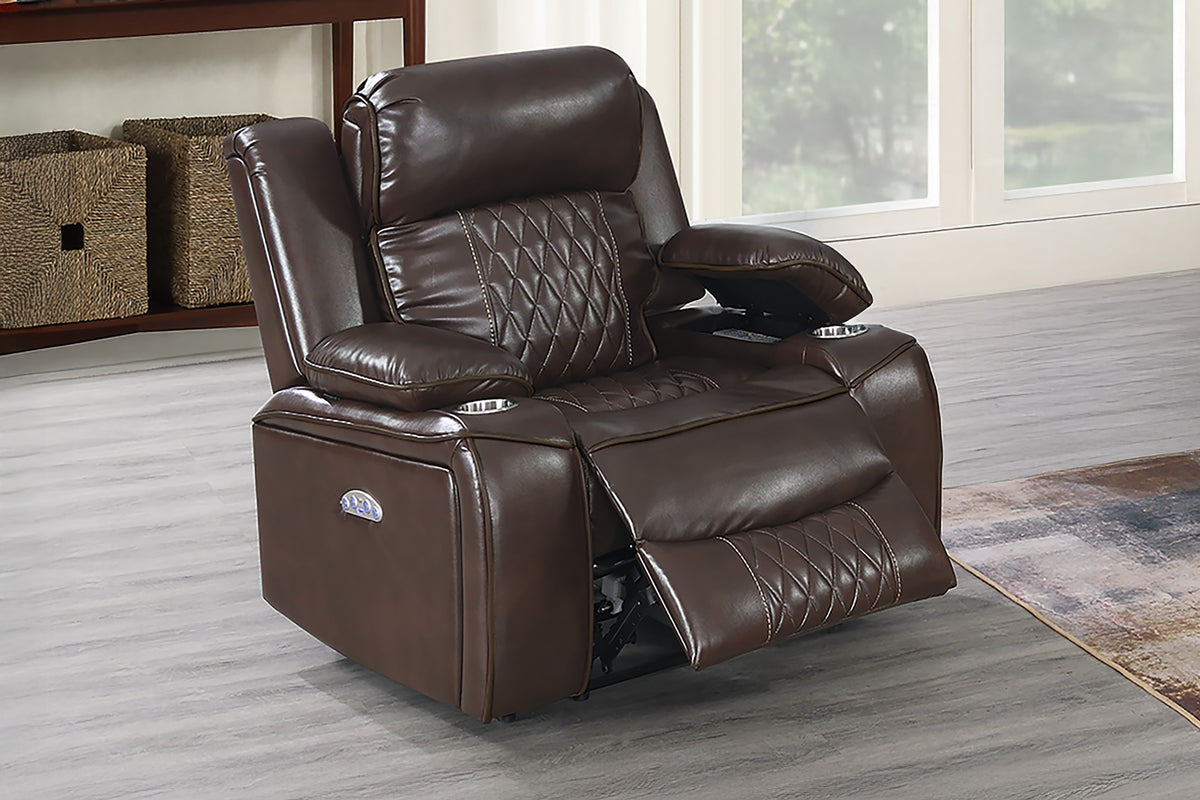 Power Recliner - Brown
