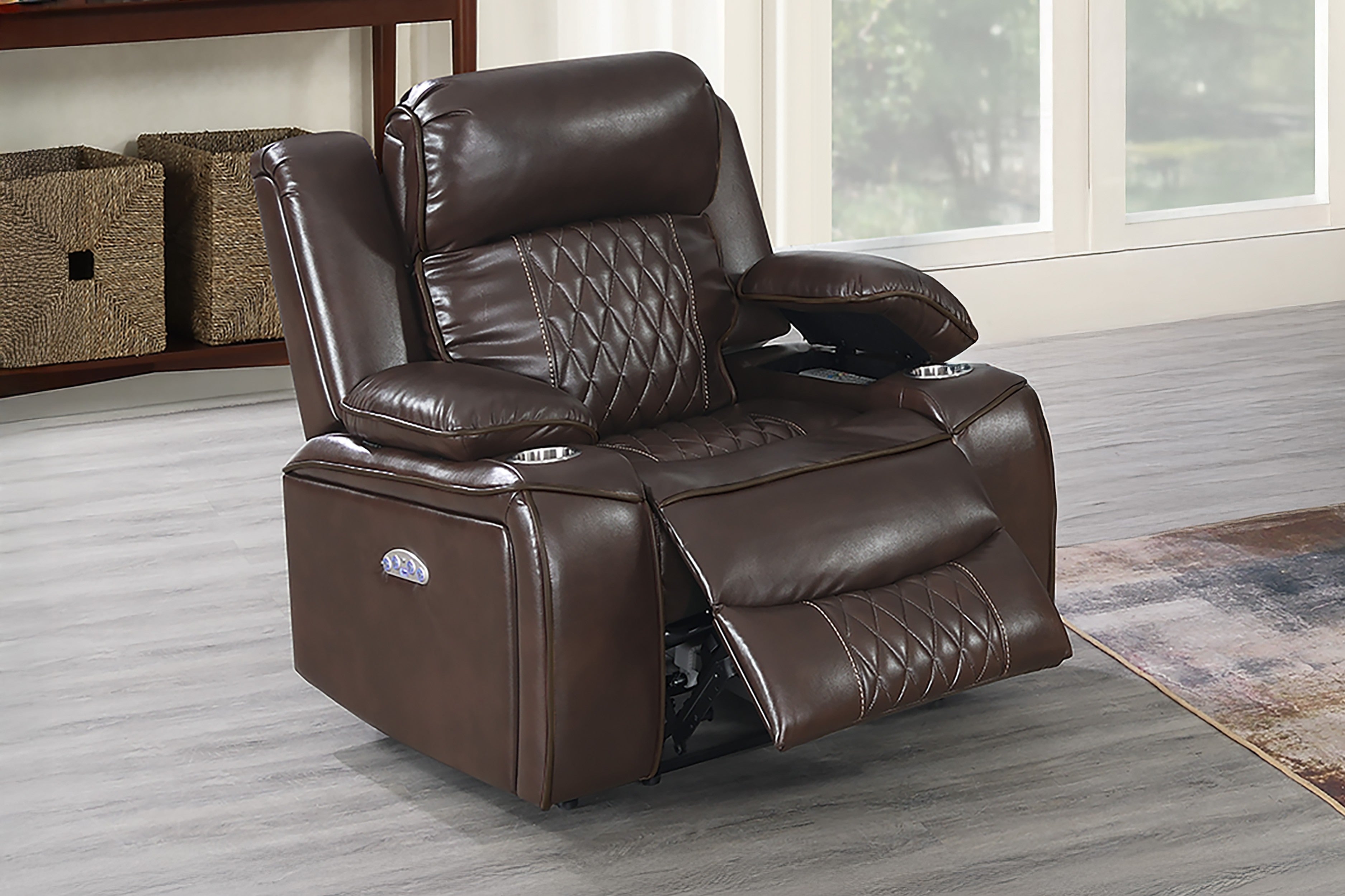 Power Recliner Single - Brown