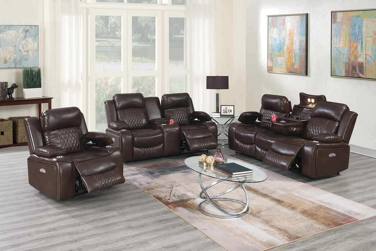 Power Loveseat - Brown