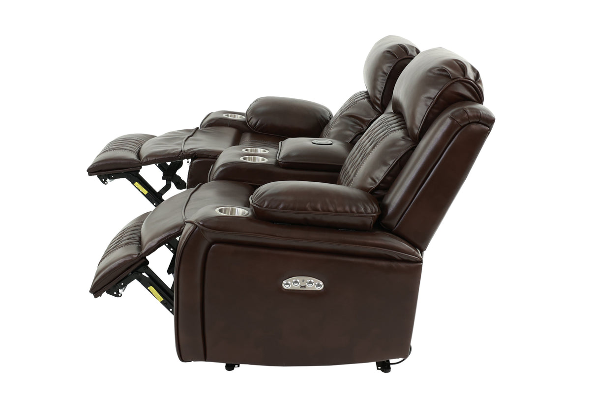 Power Loveseat - Brown