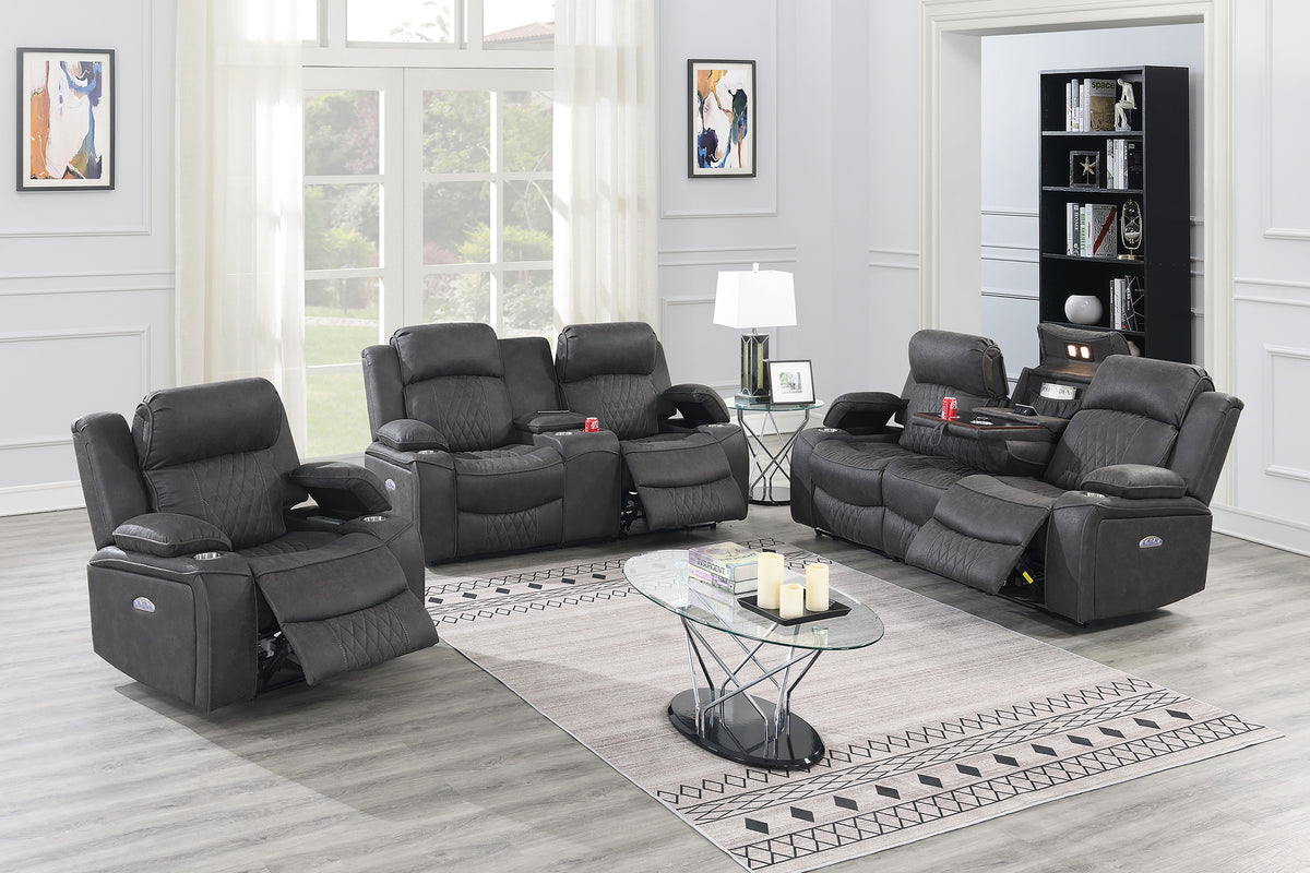 Power Loveseat - Charcoal