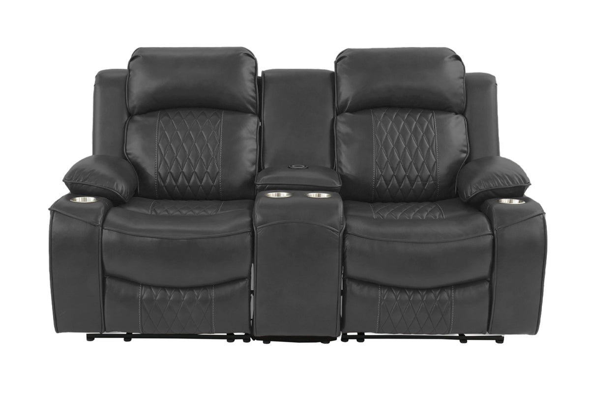 Power Loveseat - Charcoal