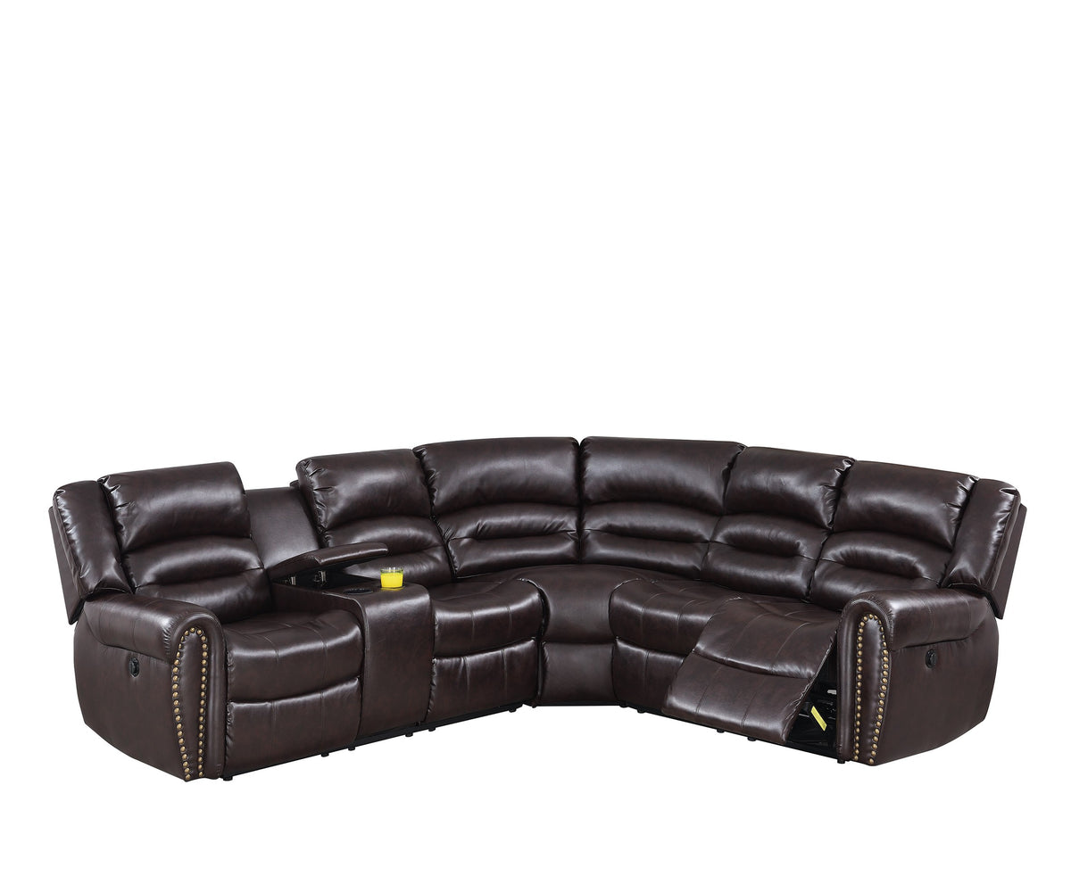3-Pc Sectional Set - Dark Brown