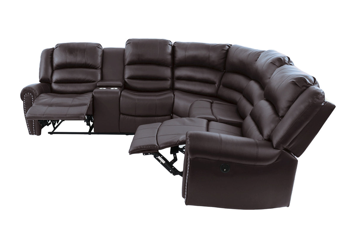 3-Pc Sectional Set - Dark Brown
