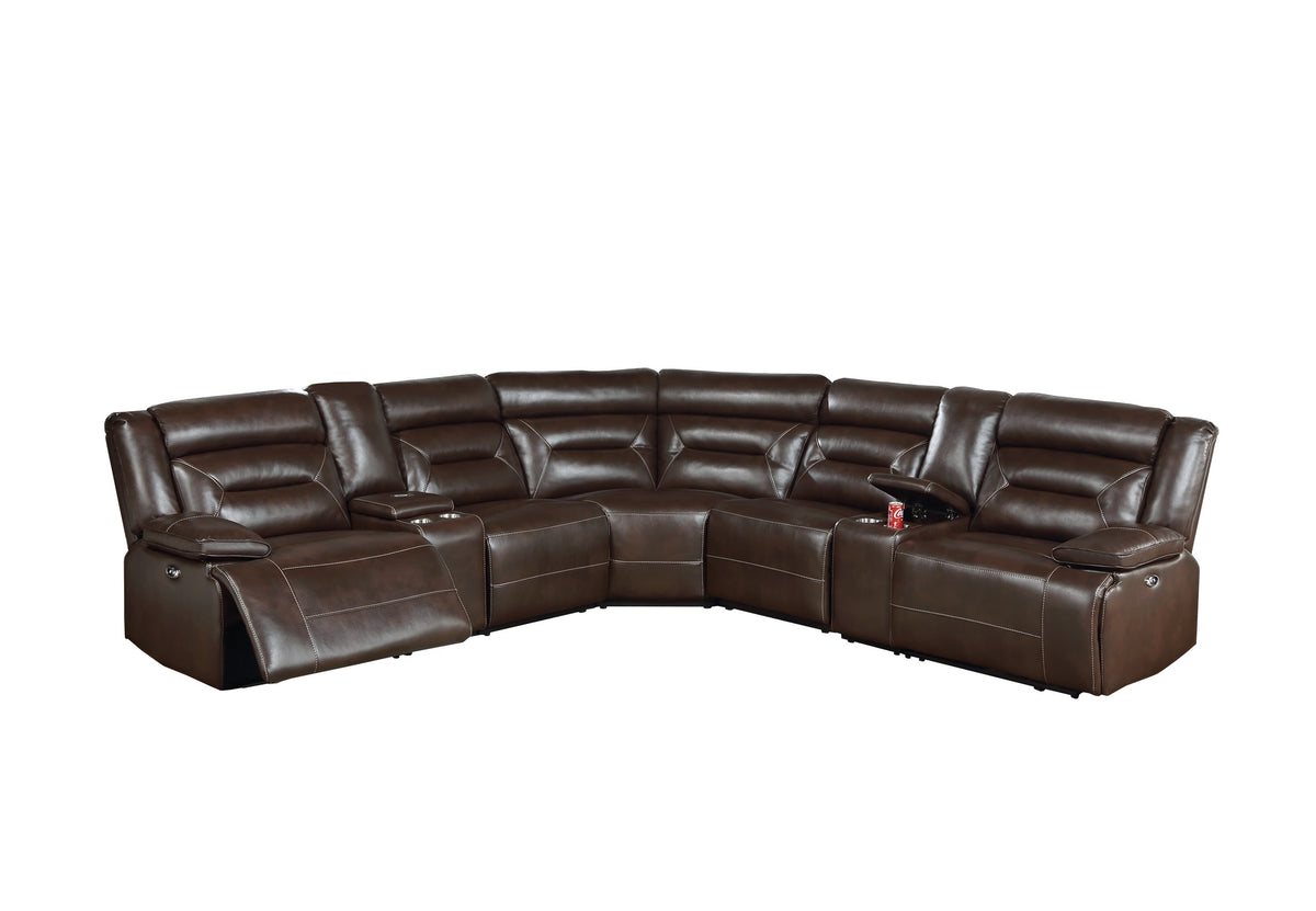 Power Motion Sectional - Brown