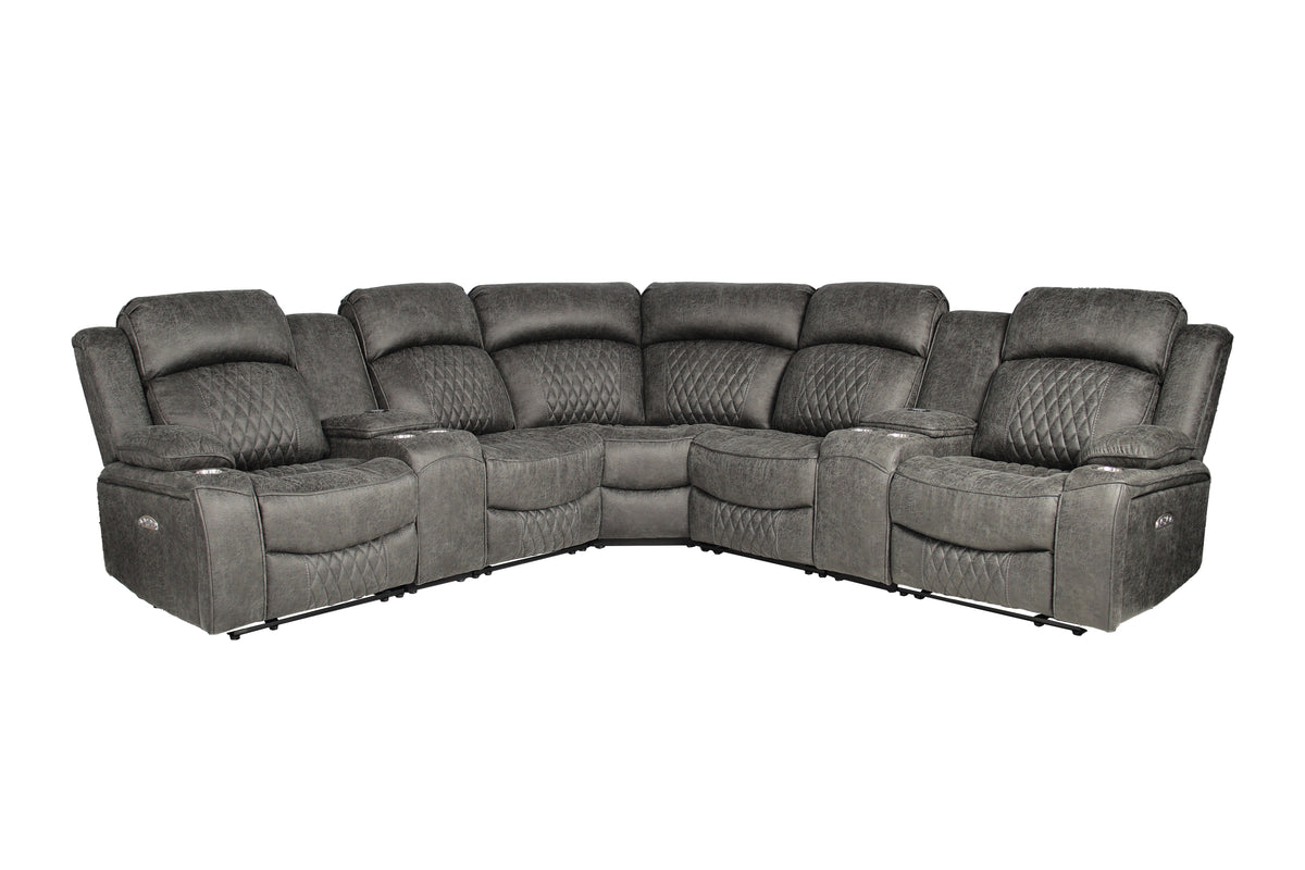 Power Motion Sectional - Charcoal