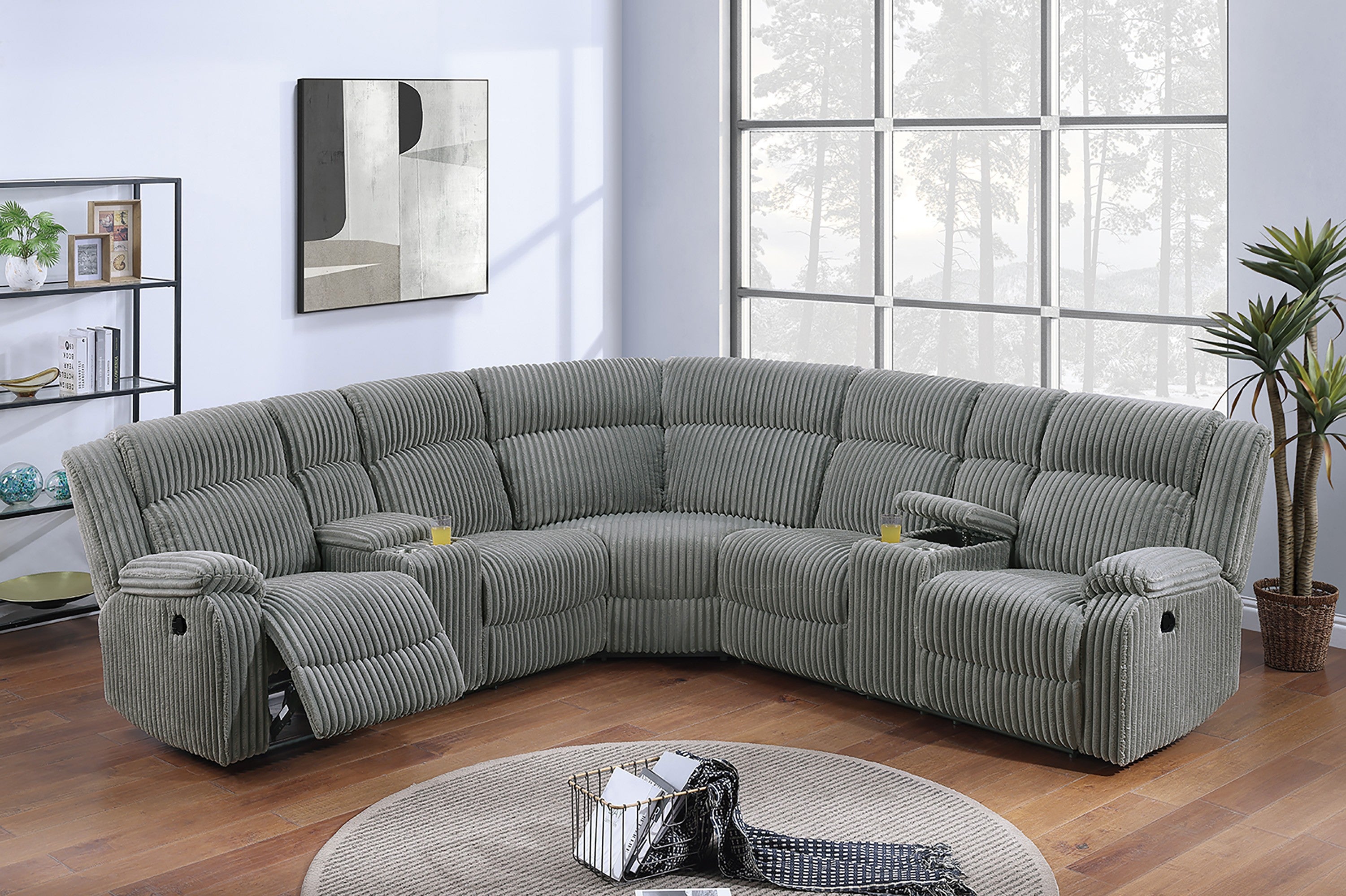 Power Motion Sectional - Smoke