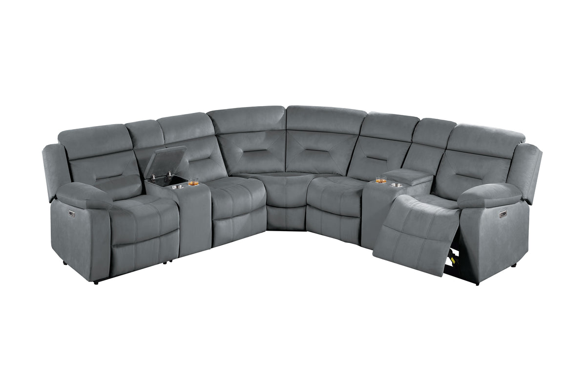 Power Motion Sectional - Dark Gray