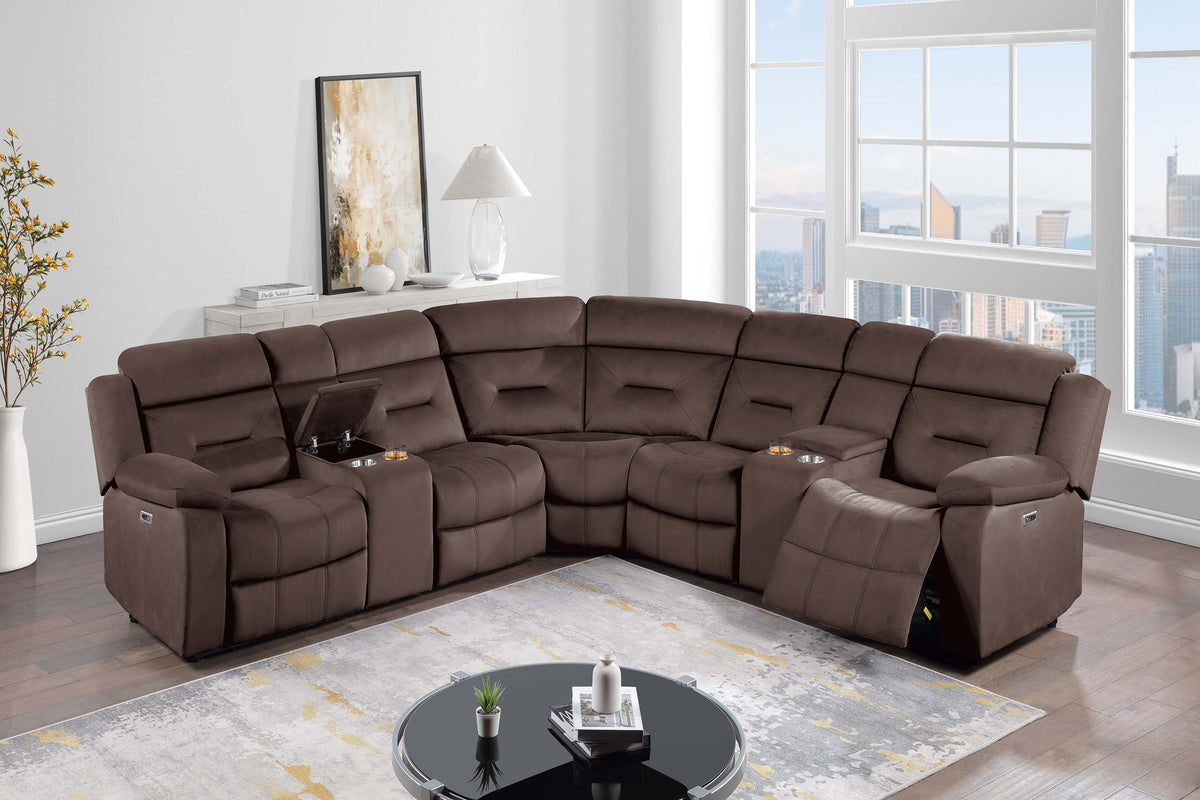 Power Motion Sectional - Chocolate