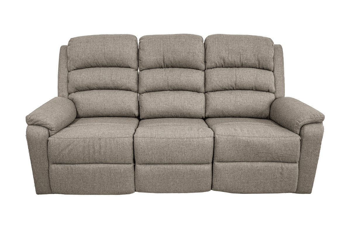 Recliner Sofa - Light Brown Fabric