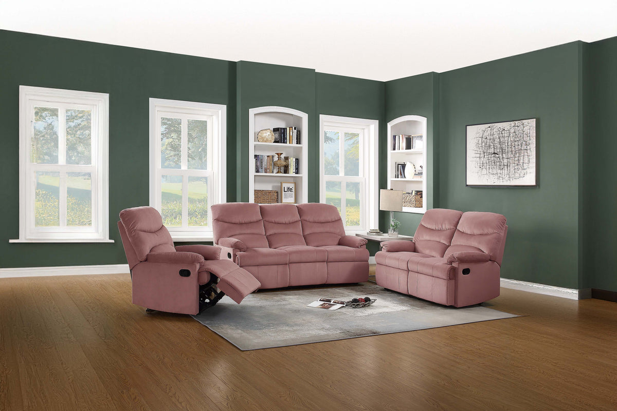 Recliner Loveseat - Blush Pink