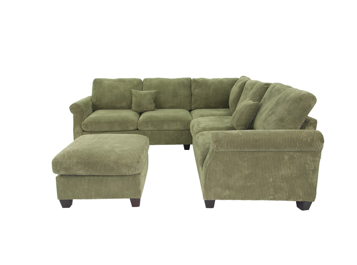 4-Pcs Sectional Sofa - Sage