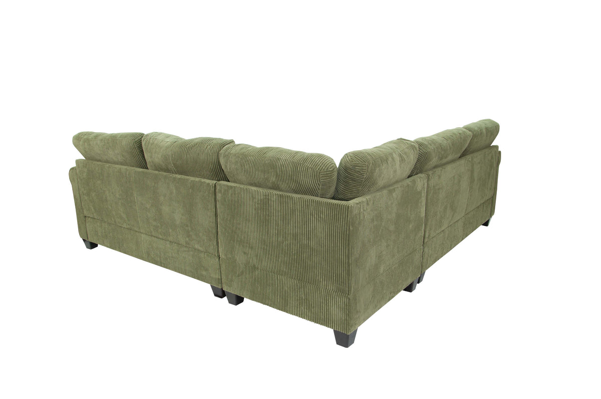 4-Pcs Sectional Sofa - Sage