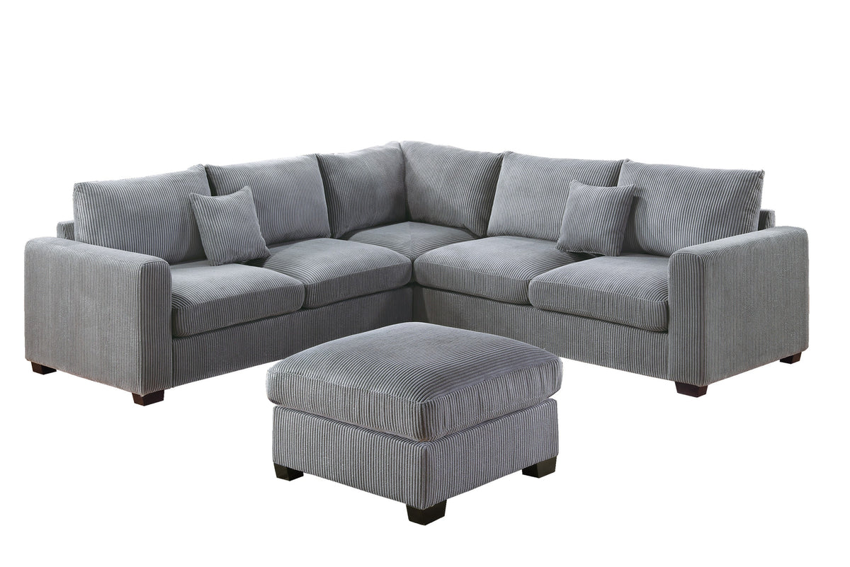 4-Pcs Sectional - Fog