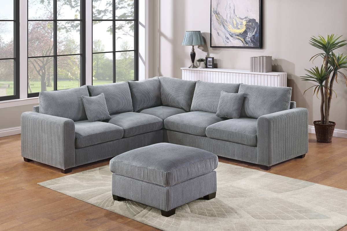 4-Pcs Sectional - Fog