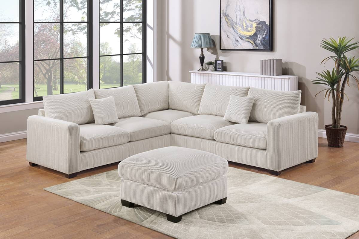 4-Pcs Sectional - Ivory