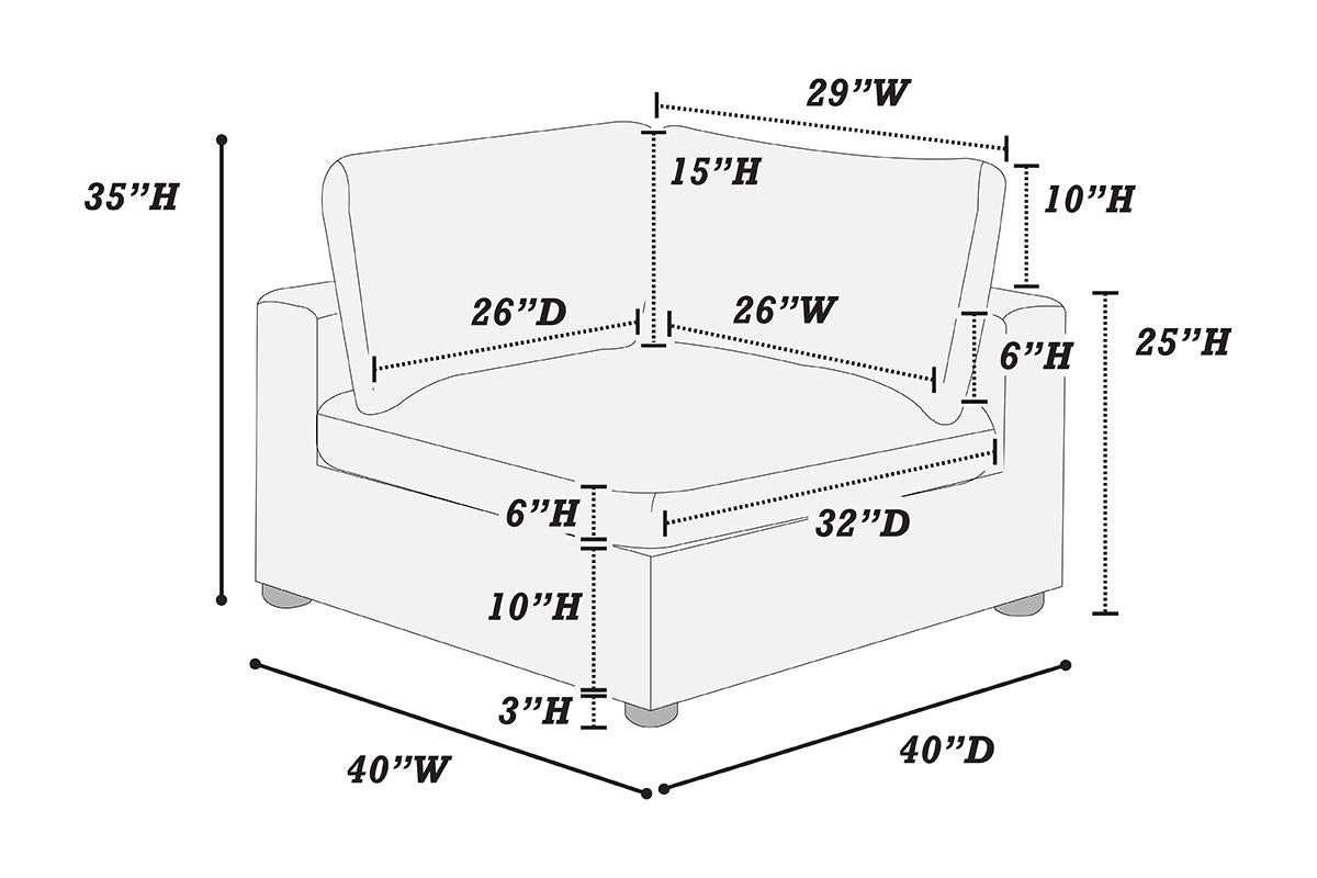 Corner Wedge - Sage