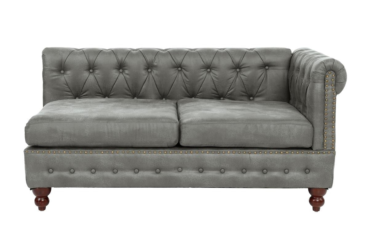 Reversible L/R One-Arm Chaise Lounge - Slate Grey