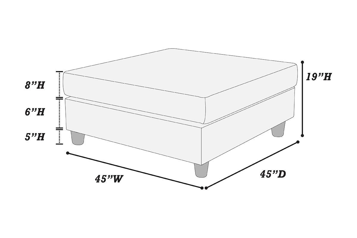 Cocktail Ottoman - Dark Gray