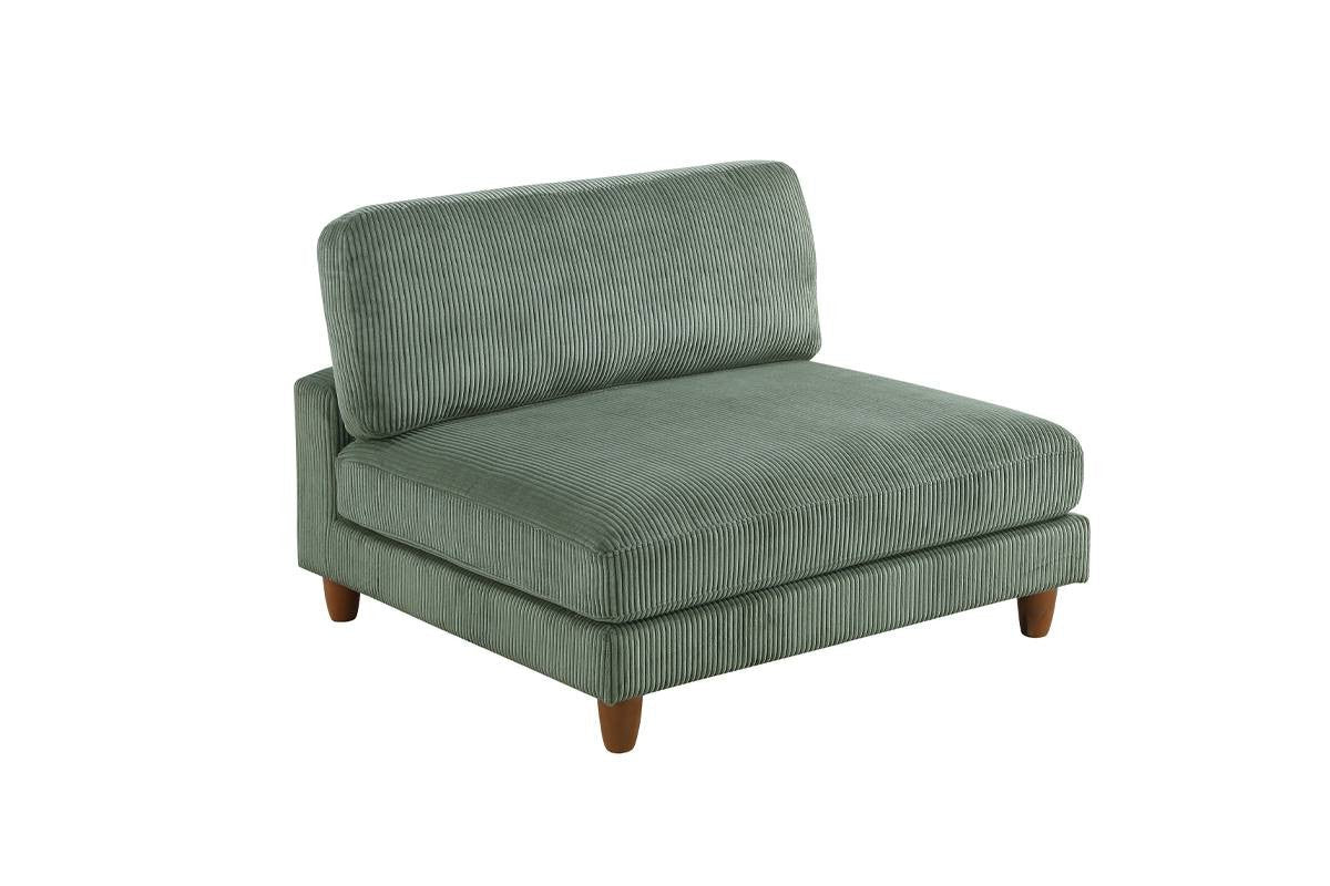 Armless Chair - Warm Green