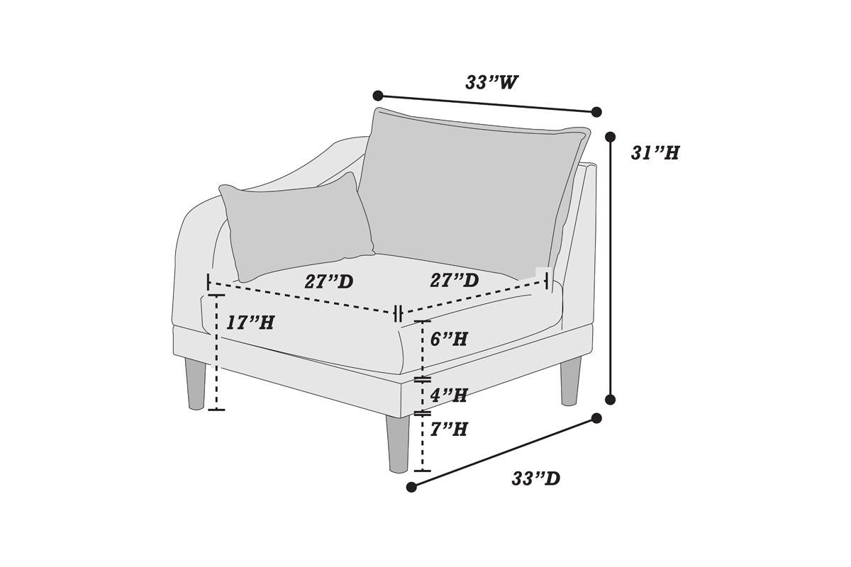 Raf/Laf One Arm Chair - Mineral