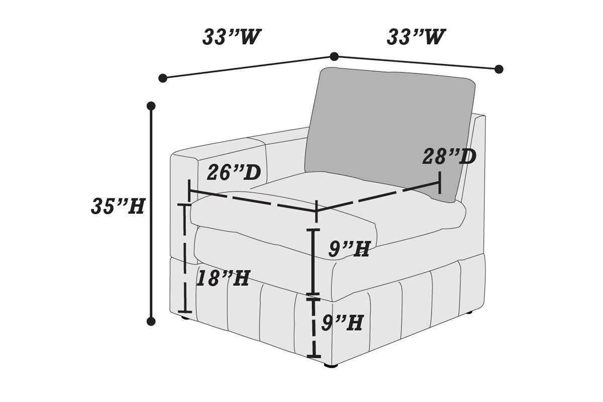Raf/Laf One Arm Chair - Granite
