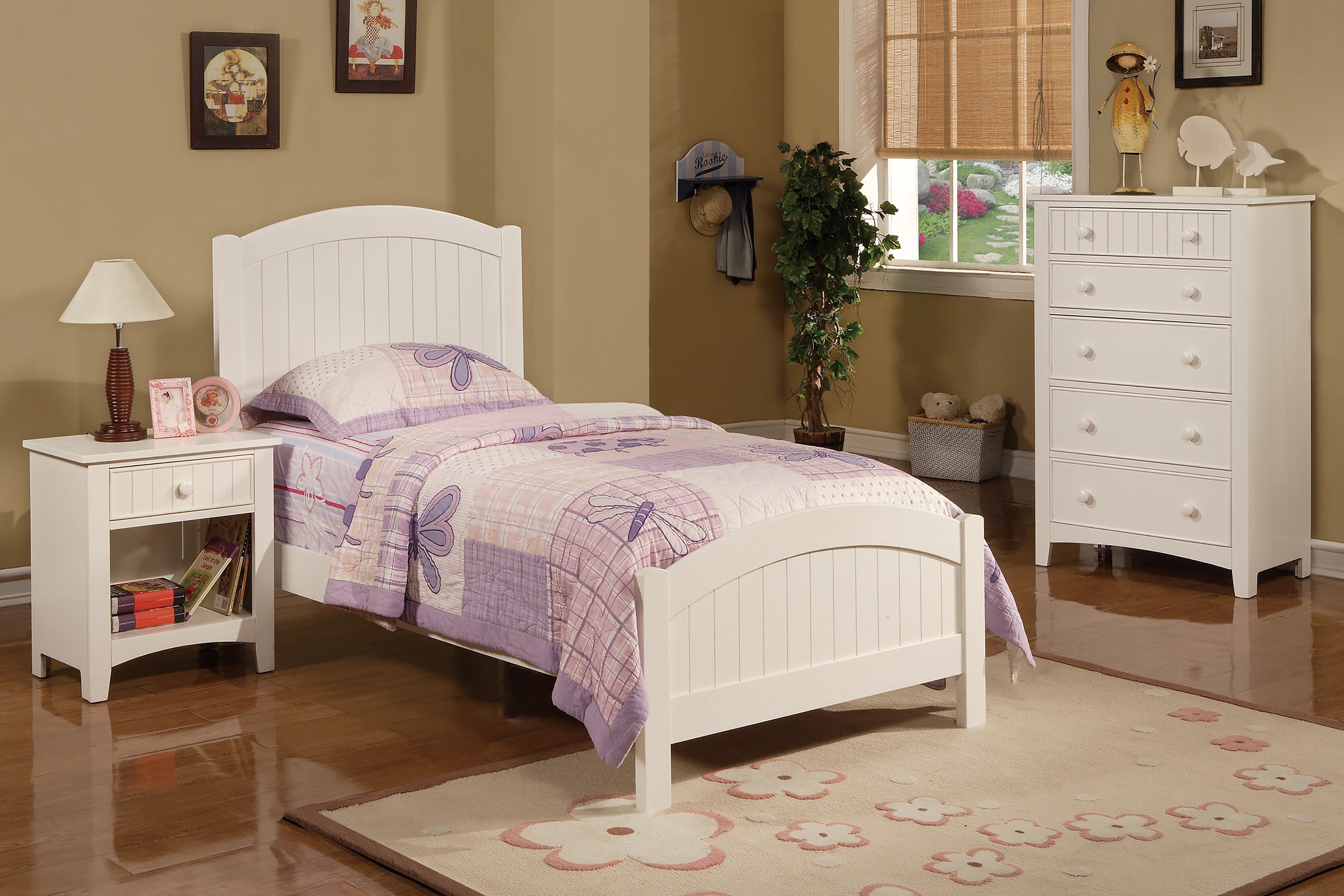 Twin Bed - White
