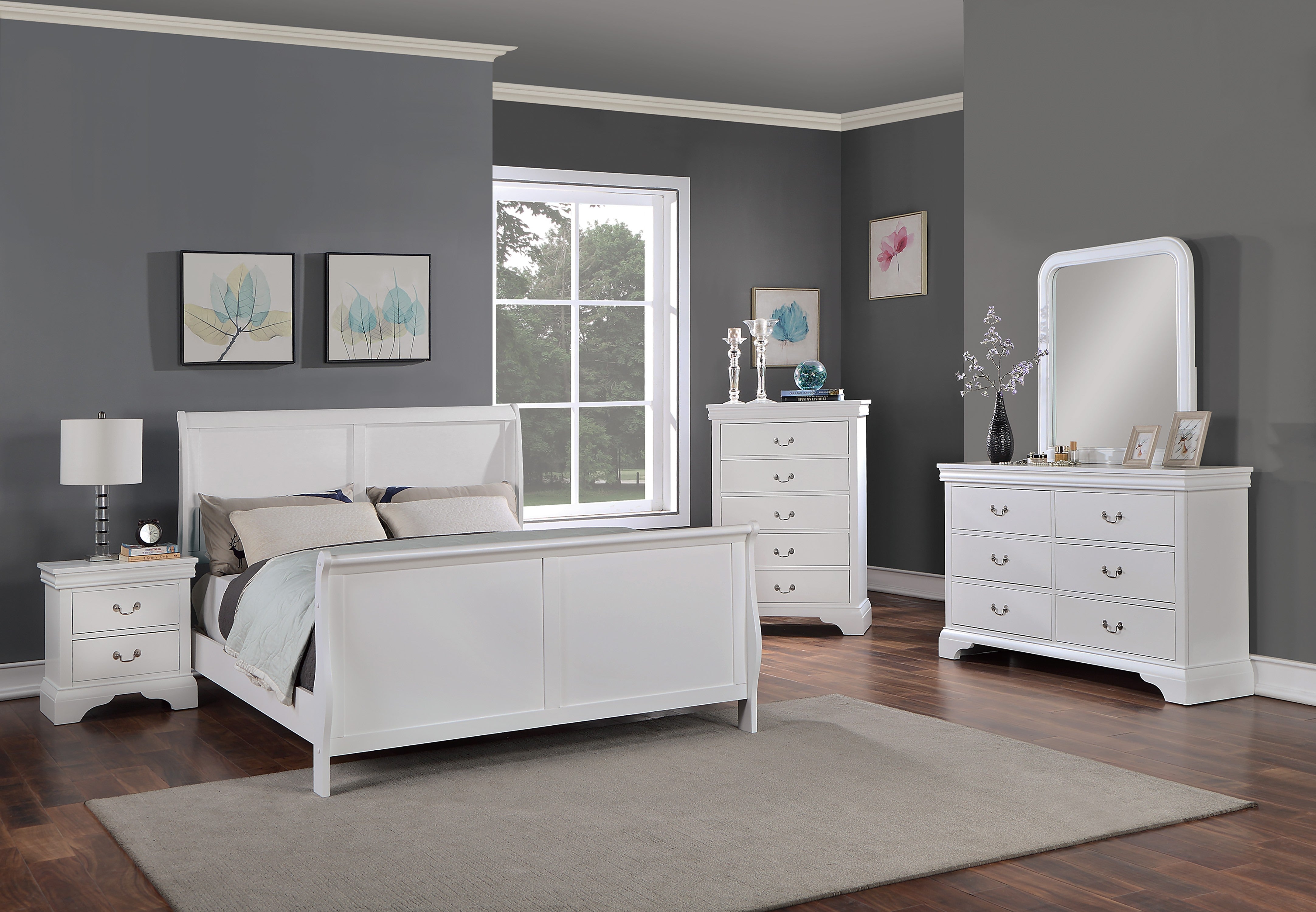 Eastern King Bed - White