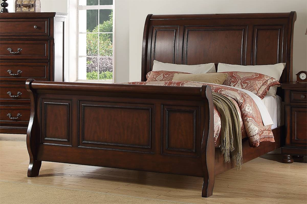 Eastern King Bed - Antique Cherry