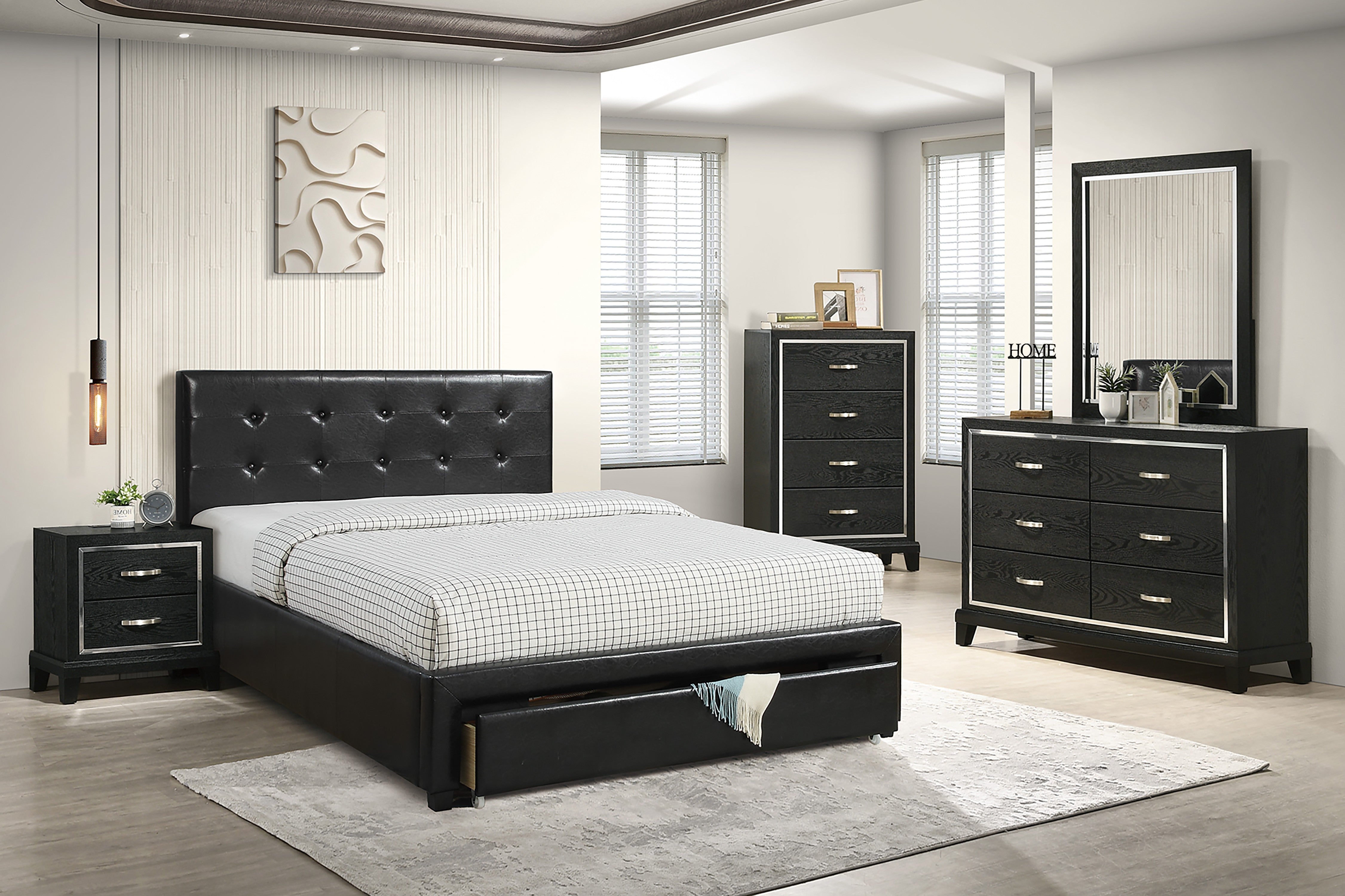 Full Bed - Black / Black