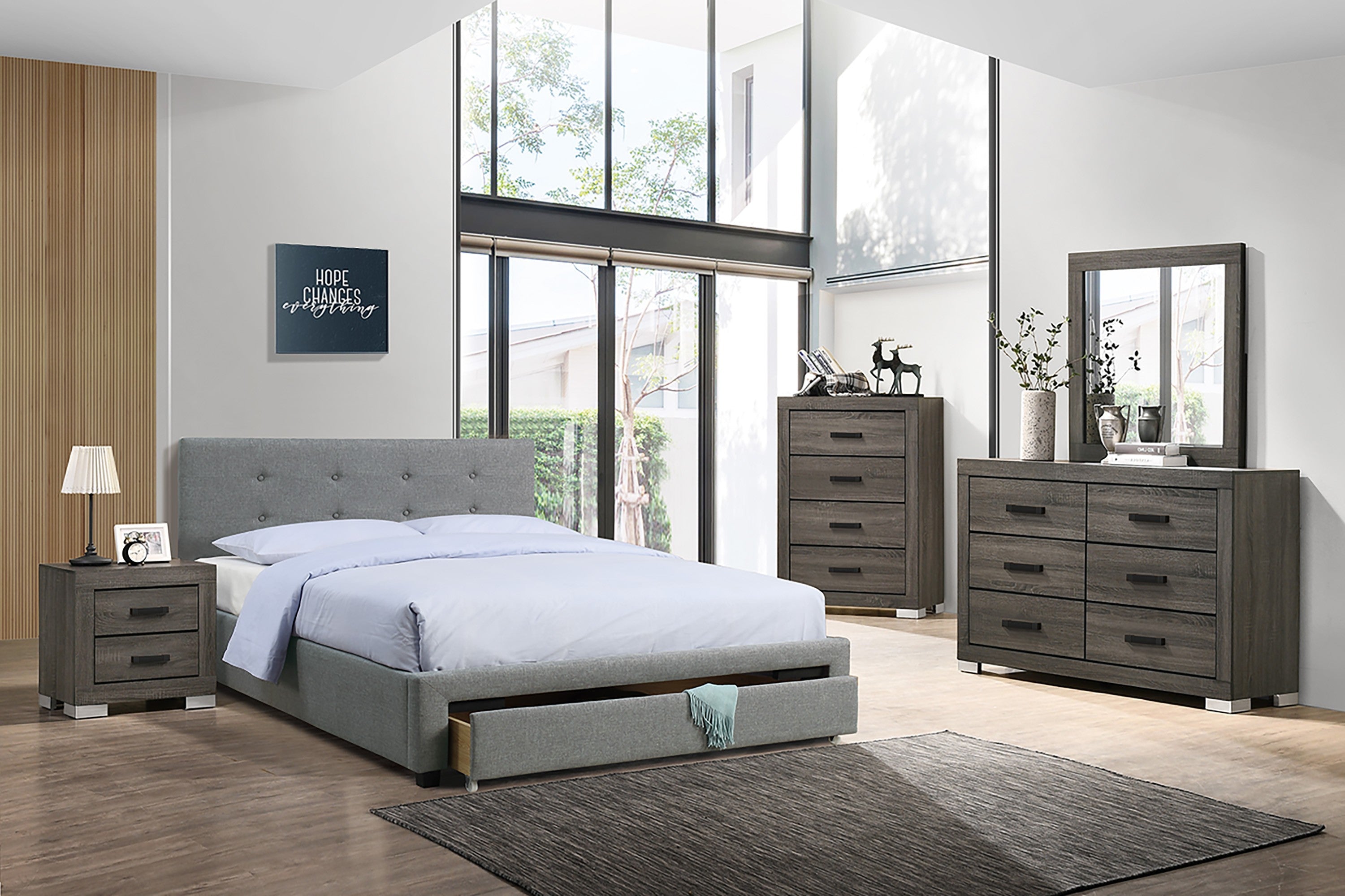 Full Bed - Grey / Black