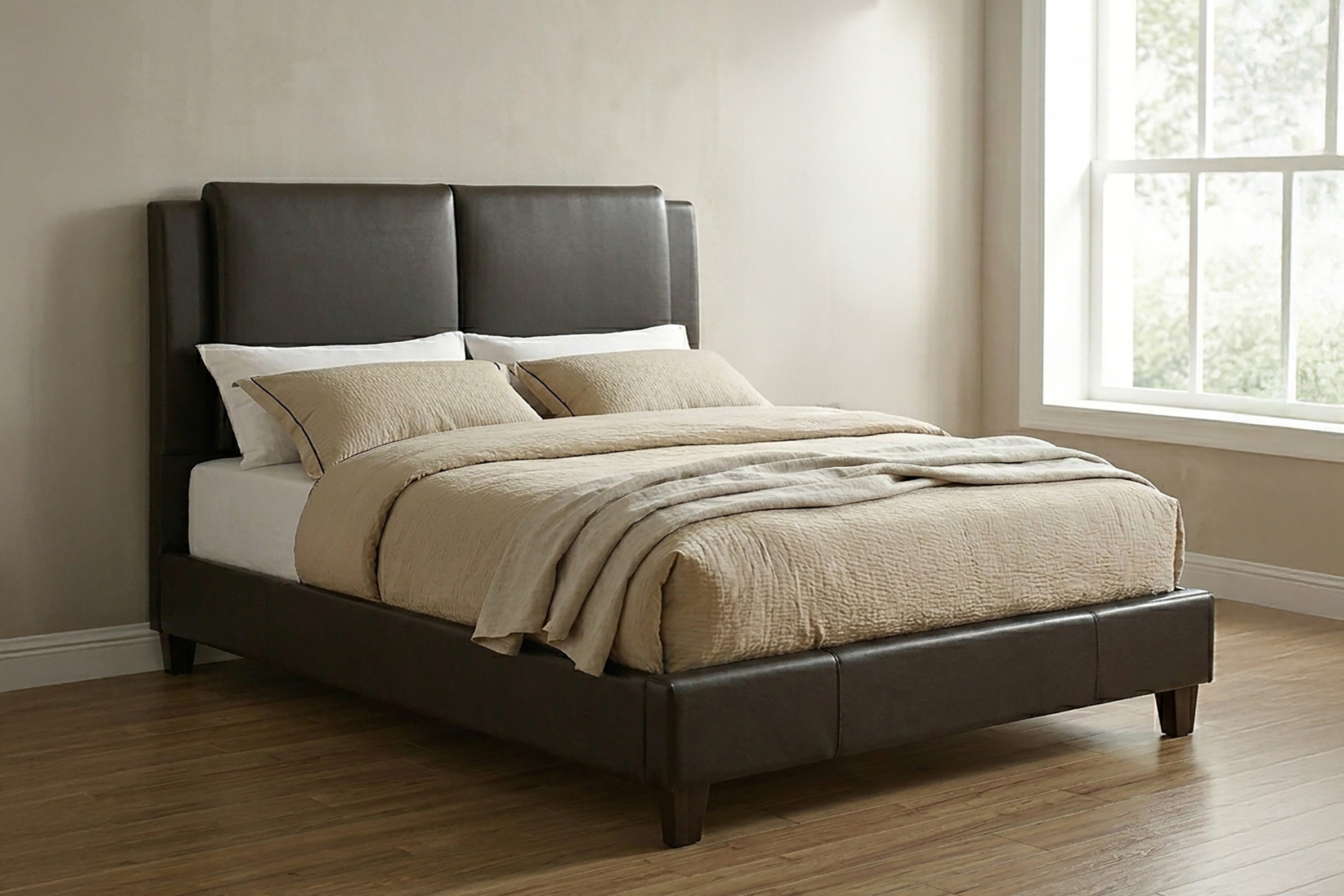 California King Bed - Brown / Espresso