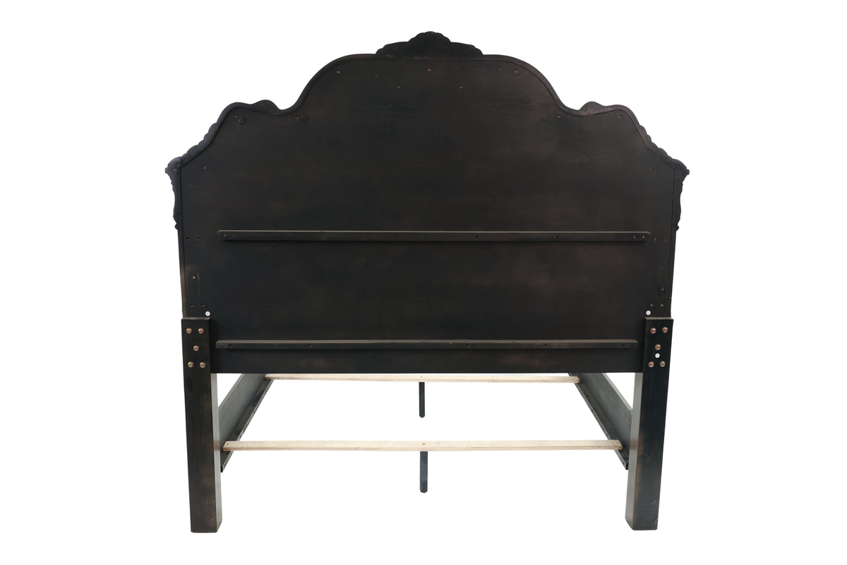 Queen Bed/Vaneer/Dark Walnut - Antique Cherry