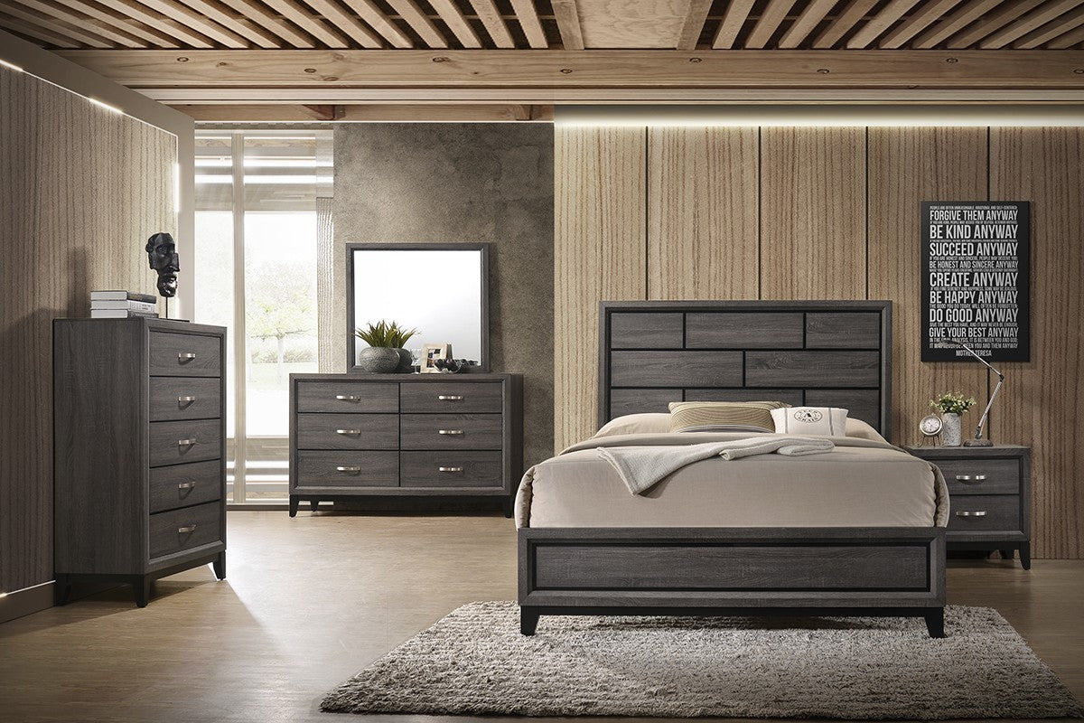 Eastern King Bed - Dark Merlot