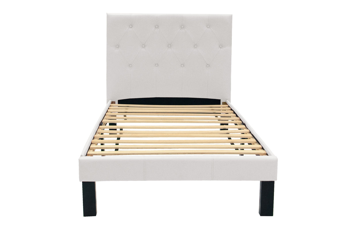 Twin Bed - White / Espresso