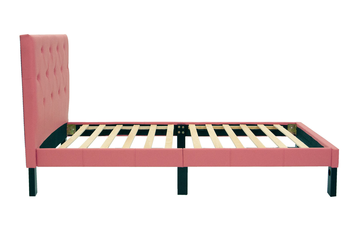 Twin Bed - Pink / Espresso
