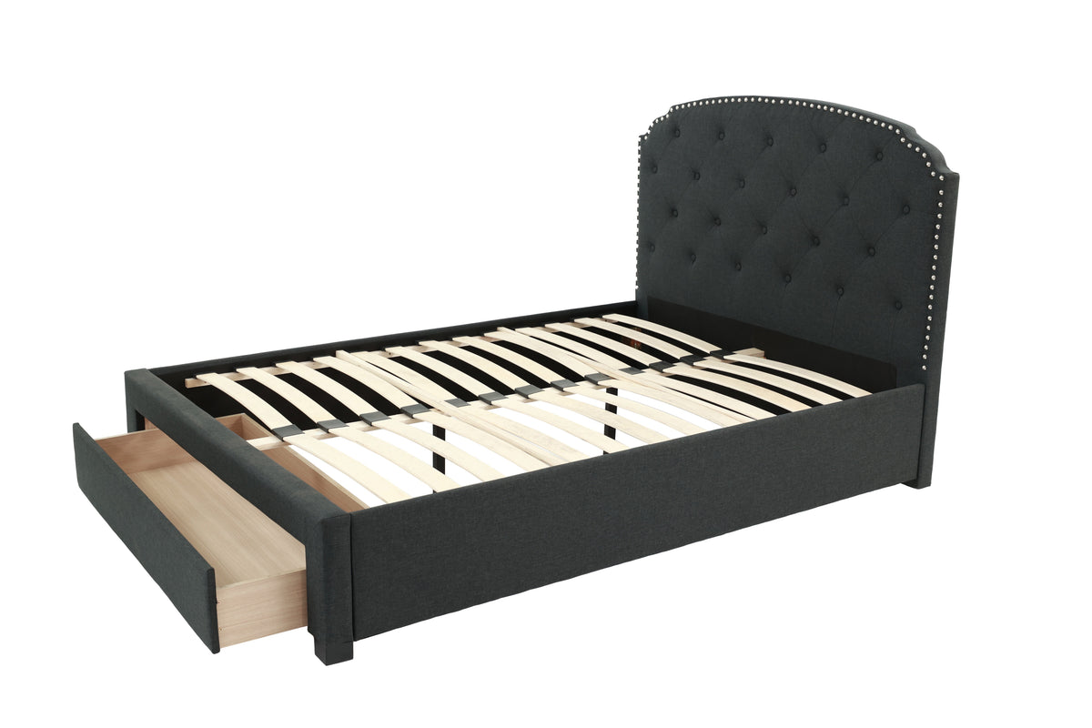 Eastern King Bed - Charcoal