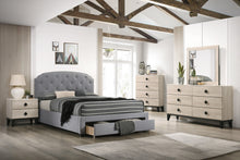 Load image into Gallery viewer, Twin Bed W/Drawer-Light Grey - Light Grey / Black
