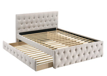 Load image into Gallery viewer, Full Bed W/Trundle-Light Brown Burlap - Light Brown / Na