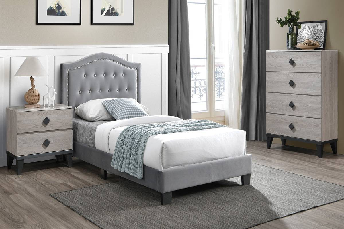Twin Bed - Grey / Black