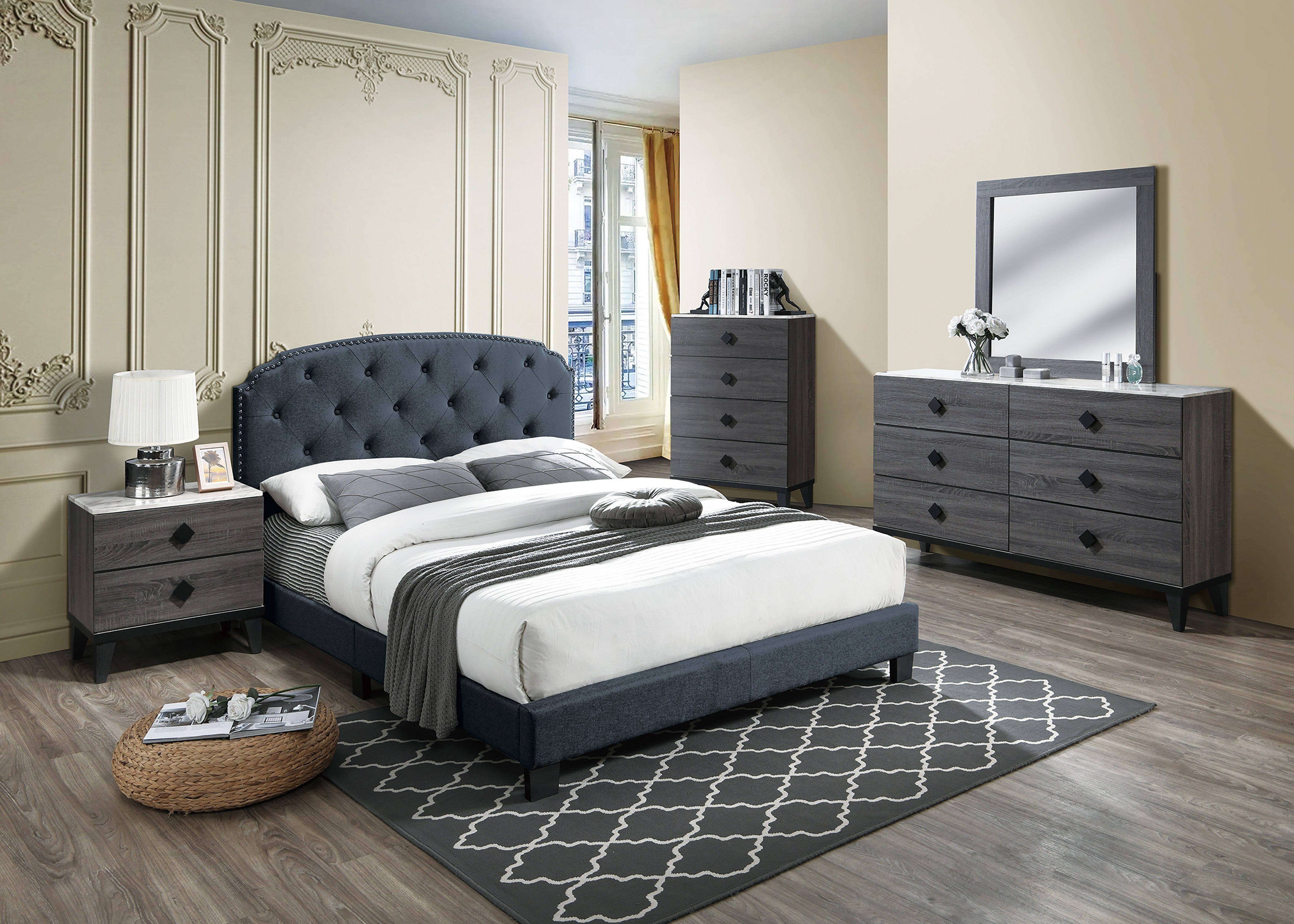 Full Bed - Charcoal / Black