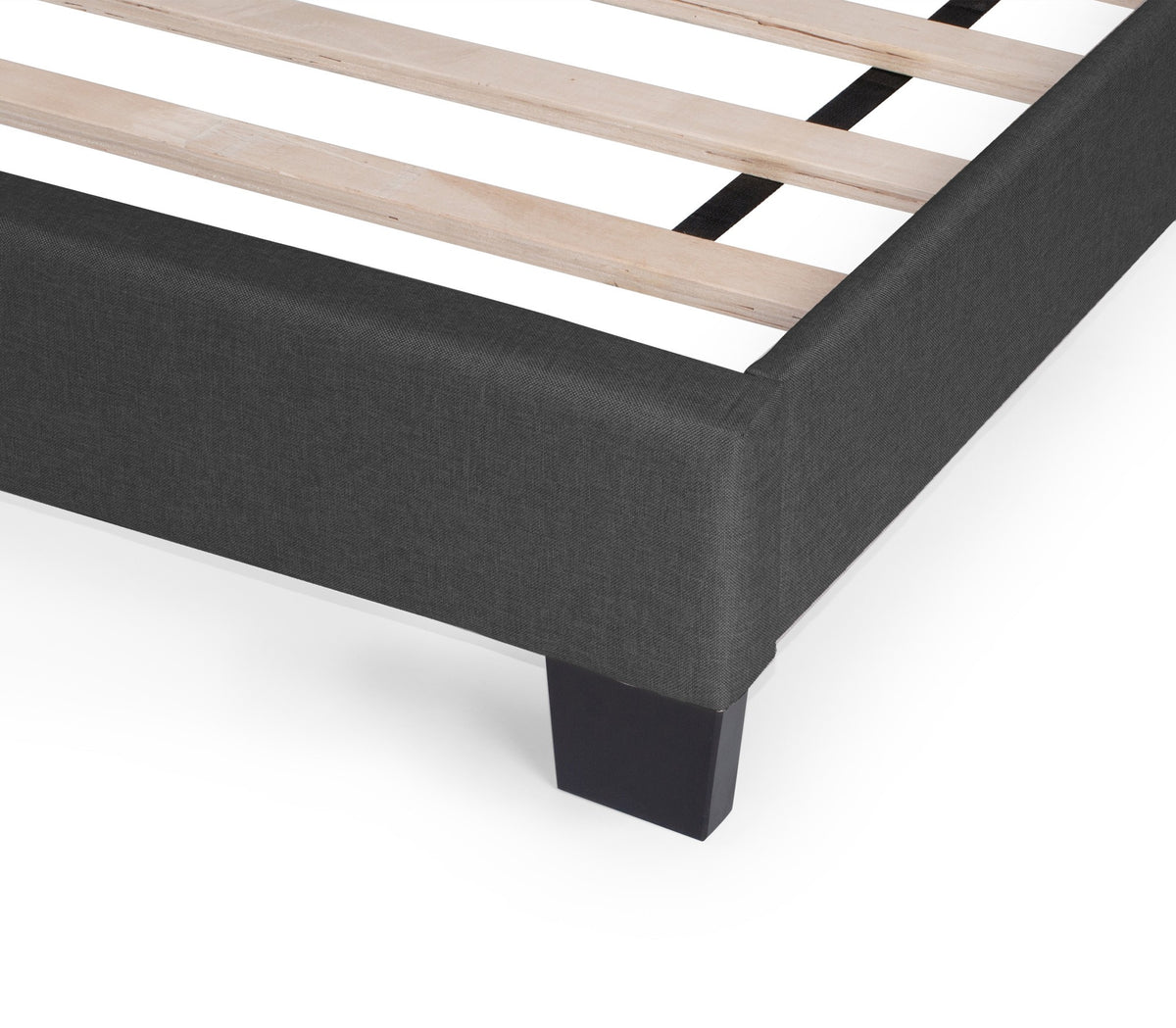 Twin Bed/Charcole Burplap - Charcoal / Black