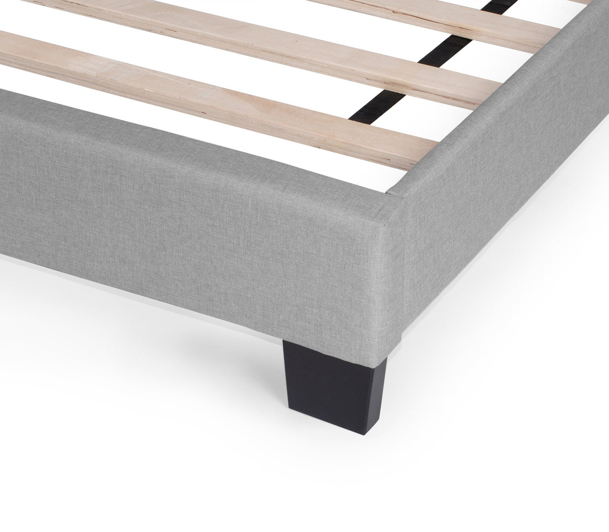 Twiin Bed/Light Grey Burplap - Light Grey / Black