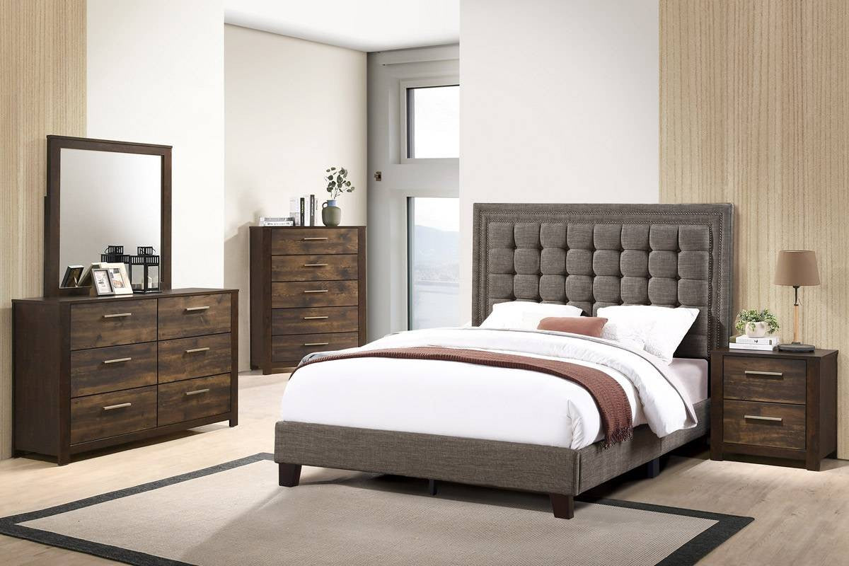 Queen Bed - Brown / Espresso