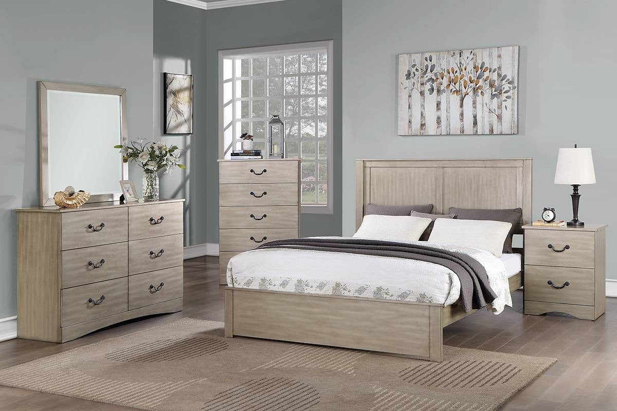California King Bed - Antique Silver