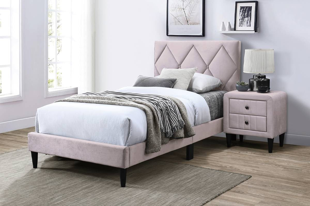 Twin Bed - Light Pink