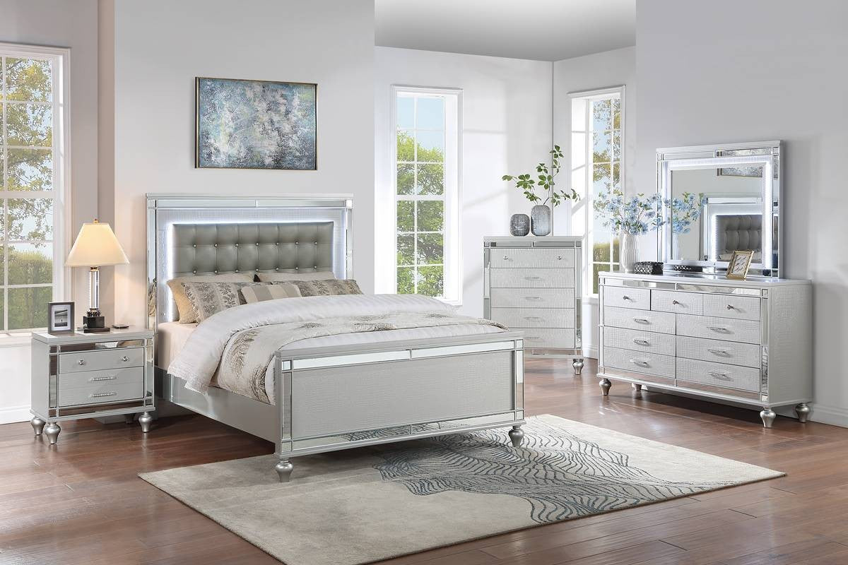 Eastern King Bed - Silver