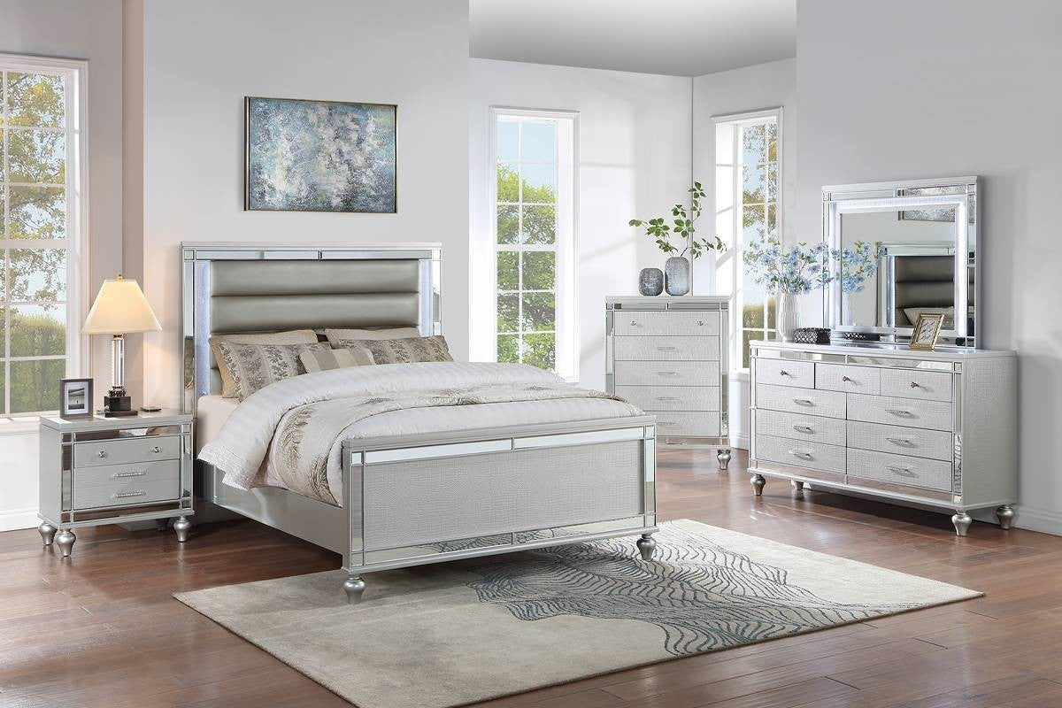Eastern King Bed - Silver