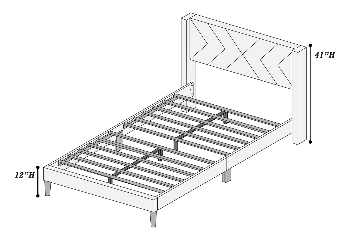Full Bed - Grey