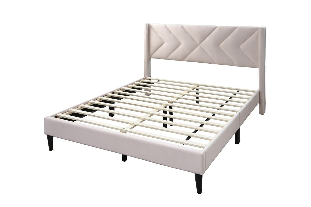 Queen Bed - Light Pink